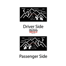 Load image into Gallery viewer, Mountain Scene Decal for 2021 - 2025 Ford Bronco 4-Door Windows - Matte Black
