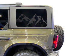Load image into Gallery viewer, Scenic Mountains Decal for 2021 - 2024 Ford Bronco 4-Door Windows - Matte Black
