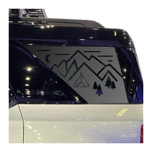 Load image into Gallery viewer, Minimalist Mountain Scene Decals for 2021-2025 Ford Bronco Sport Rear Windows - Matte Black
