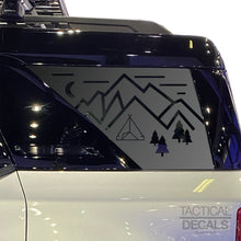 Load image into Gallery viewer, Minimalist Mountain Scene Decals for 2021-2025 Ford Bronco Sport Rear Windows - Matte Black
