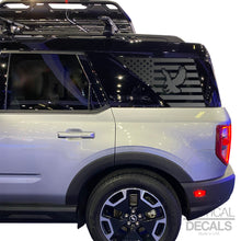 Load image into Gallery viewer, USA Flag with Eagle Decal for 2021-2025 Ford Bronco Sport Rear Windows - Matte Black
