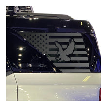 Load image into Gallery viewer, USA Flag with Eagle Decal for 2021-2025 Ford Bronco Sport Rear Windows - Matte Black
