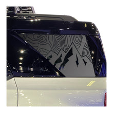 Load image into Gallery viewer, Topography Map with Mountains Decal for 2021-2025 Ford Bronco Sport Rear Windows - Matte Black
