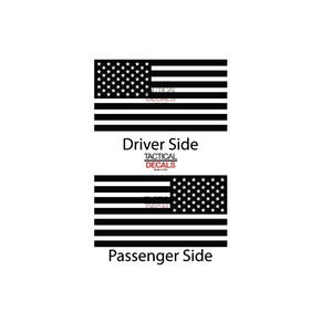 USA Flag Decal for 2006- 2010 Ford Explorer Windows - Matte Black