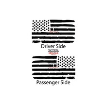 Load image into Gallery viewer, Distressed USA Flag Decal for 2006- 2010 Ford Explorer Windows - Matte Black
