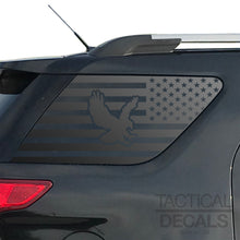Load image into Gallery viewer, USA Flag with Eagle Decal for 2011-2019 Ford Explorer 3rd Windows - Matte Black
