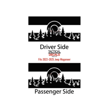 Load image into Gallery viewer, State of Colorado Flag with forest pines scene Decal for 2022-2025 Jeep Grand Wagoneer 3rd Windows - Matte Black
