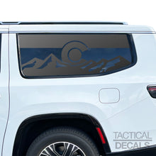 Load image into Gallery viewer, State of Colorado Flag with Mountains Decals for 2022-2024 Jeep Grand Wagoneer L 3rd Windows - Matte Black
