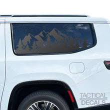 Load image into Gallery viewer, Mountains Scene Decals for 2022-2024 Jeep Grand Wagoneer L 3rd Windows - Matte Black
