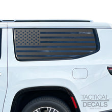 Load image into Gallery viewer, USA Flag Decals for 2022-2024 Jeep Grand Wagoneer L 3rd Windows - Matte Black
