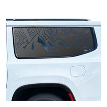 Load image into Gallery viewer, Topography Map Decals for 2022-2025 Jeep Grand Wagoneer L 3rd Windows - Matte Black
