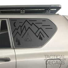 Load image into Gallery viewer, Minimalist Mountain Scene Decal for 2010-2023 Lexus GX460 3rd Windows - Matte Black

