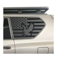 Load image into Gallery viewer, USA Flag with Eagle Decal for 2010-2023 Lexus GX460 3rd Windows - Matte Black
