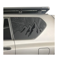 Load image into Gallery viewer, Topography Mountain Scene Decal for 2010-2023 Lexus GX460 3rd Windows - Matte Black

