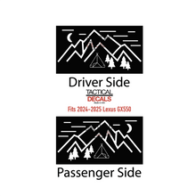 Load image into Gallery viewer, Minimalist Mountain Scene Decal for 2024-2025 Lexus GX550 Rear Window - Matte Black
