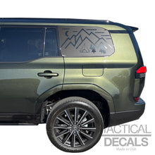 Load image into Gallery viewer, Minimalist Mountain Scene Decal for 2024-2025 Lexus GX550 Rear Window - Matte Black
