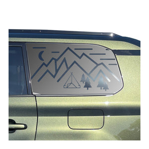 Minimalist Mountain Scene Decal for 2024-2025 Lexus GX550 Rear Window - Matte Black
