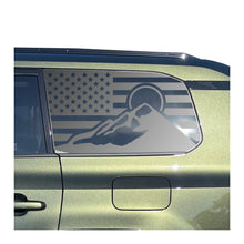 Load image into Gallery viewer, USA Flag Decal with Mountain Scene for 2024-2025 Lexus GX550 Rear Window - Matte Black
