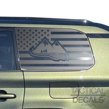 Load image into Gallery viewer, USA Flag Decal with Mountain Scene for 2024-2025 Lexus GX550 Rear Window - Matte Black
