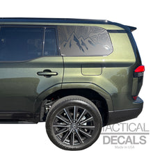 Load image into Gallery viewer, Topography Mountain Scene Decal for 2024-2025 Lexus GX550 Rear Window - Matte Black
