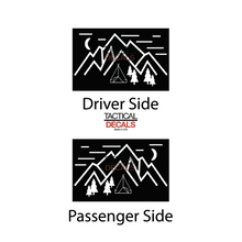Load image into Gallery viewer, Minimalist Mountain Scene Decal for 2009-2015 Honda Pilot 3rd Windows - Matte Black
