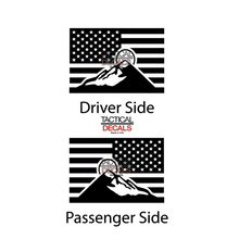 Load image into Gallery viewer, USA Flag Mountain Scene Decal for 2009-2015 Honda Pilot 3rd Windows - Matte Black
