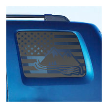 Load image into Gallery viewer, USA Flag with Mountain Scene Decal for 2009-2015 Honda Pilot 3rd Windows - Matte Black
