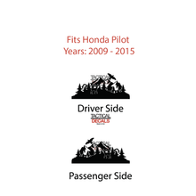 Load image into Gallery viewer, Wildlife Mountain Scene Decal for 2009-2015 Honda Pilot 3rd Windows - Matte Black

