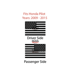 Load image into Gallery viewer, USA Flag Decal for 2009-2015 Honda Pilot 3rd Windows - Matte Black
