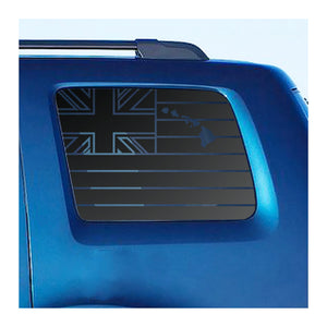 State of Hawaii Flag Decal for 2009-2015 Honda Pilot 3rd Windows - Matte Black