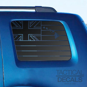 State of Hawaii Flag Decal for 2009-2015 Honda Pilot 3rd Windows - Matte Black