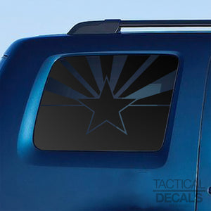 State of Arizona Flag Decal for 2009-2015 Honda Pilot 3rd Windows - Matte Black