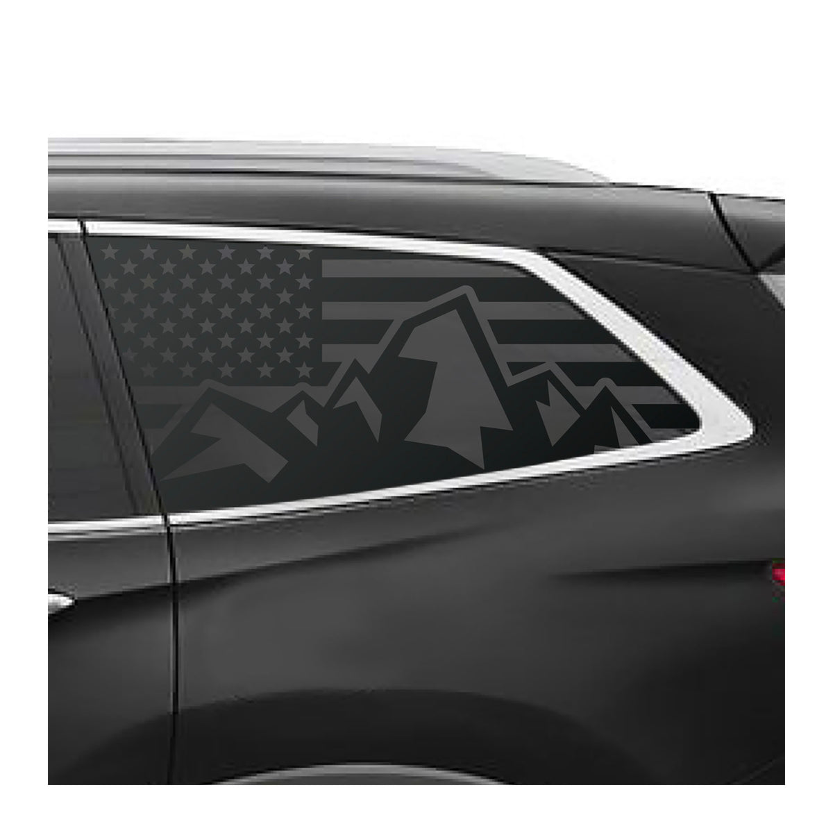 USA Flag with Mountain Scene Decal for 2016-2022 Honda Pilot 3rd Windo ...