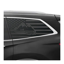 Load image into Gallery viewer, USA Flag with Mountain Scene Decal for 2016-2022 Honda Pilot 3rd Windows - Matte Black

