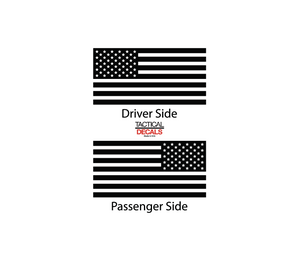 USA Flag Decal for 2016-2022 Honda Pilot 3rd Windows - Matte Black