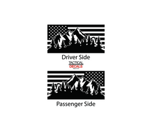Load image into Gallery viewer, USA Flag w/Mountain Scene Decal for 2016-2022 Honda Pilot 3rd Windows - Matte Black
