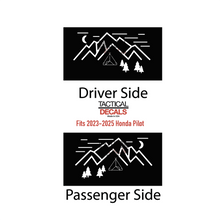 Load image into Gallery viewer, Minimalist Mountain Scene Decals for 2023-2025 Honda Pilot Rear Windows - Matte Black
