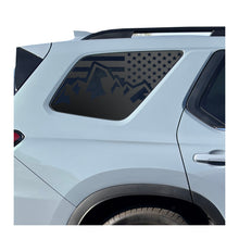 Load image into Gallery viewer, USA Flag Decal with Mountain Scene for 2023-2025 Honda Pilot Rear Windows - Matte Black
