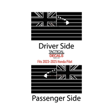 Load image into Gallery viewer, State of Hawaii Flag Decal with Islands for 2023-2025 Honda Pilot Rear Windows - Matte Black
