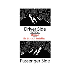Load image into Gallery viewer, Topography Mountain Scene Decals for 2023-2025 Honda Pilot Rear Windows - Matte Black
