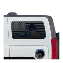 Load image into Gallery viewer, USA Flag with  Mountain Scene Decal for 2006-2010 Hummer H3 3rd Windows - Matte Black
