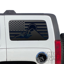 Load image into Gallery viewer, USA Flag with  Mountain Scene Decal for 2006-2010 Hummer H3 3rd Windows - Matte Black
