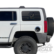 Load image into Gallery viewer, USA Flag with Eagle Decal for 2006-2010 Hummer H3 3rd Windows - Matte Black

