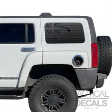 Load image into Gallery viewer, State of Hawaii Flag Decal for 2006-2010 Hummer H3 3rd Windows - Matte Black
