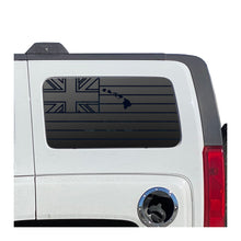Load image into Gallery viewer, State of Hawaii Flag Decal for 2006-2010 Hummer H3 3rd Windows - Matte Black
