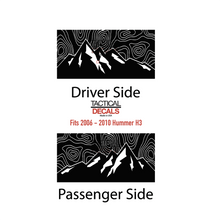 Load image into Gallery viewer, Topography Mountain Scene Decal for 2006-2010 Hummer H3 3rd Windows - Matte Black
