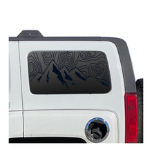 Load image into Gallery viewer, Topography Mountain Scene Decal for 2006-2010 Hummer H3 3rd Windows - Matte Black

