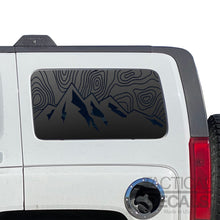Load image into Gallery viewer, Topography Mountain Scene Decal for 2006-2010 Hummer H3 3rd Windows - Matte Black
