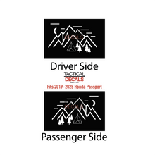 Load image into Gallery viewer, Minimalist Mountain Scene Decal for 2019 - 2025 Honda Passport Windows - Matte Black
