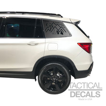 Load image into Gallery viewer, Minimalist Mountain Scene Decal for 2019 - 2025 Honda Passport Windows - Matte Black
